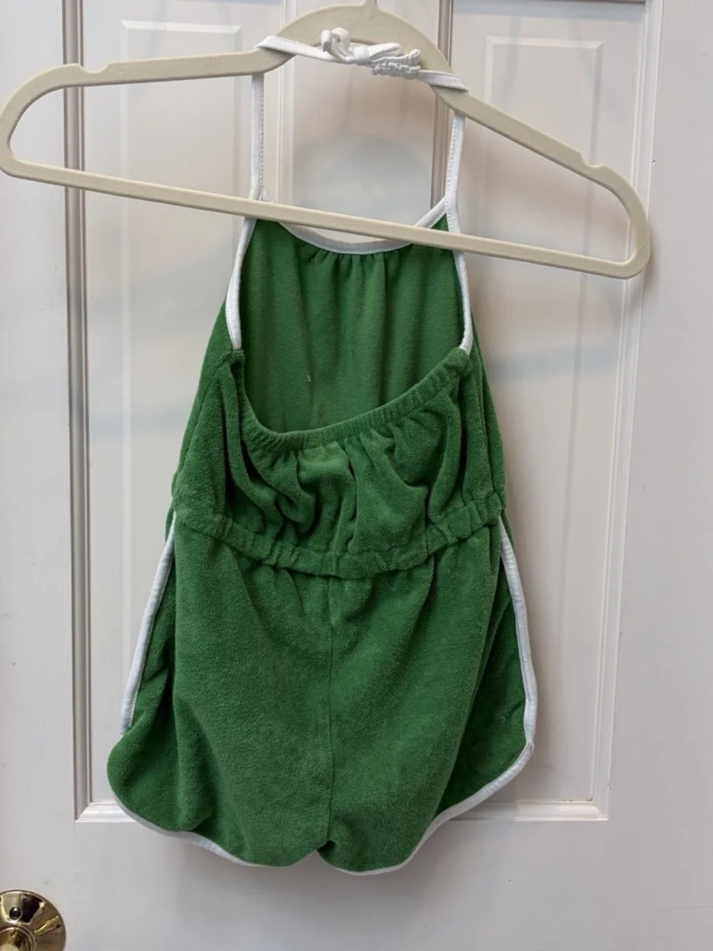 Janie And Jack x Kaavia James Union-Wade Green Halter Terry Romper Size 3